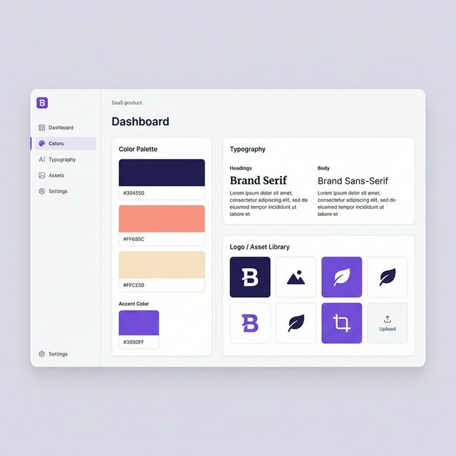Lovart brand kit dashboard showing color palettes, typography, and logo library