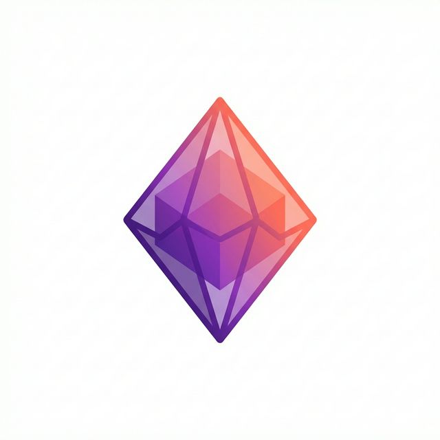 Abstract geometric diamond lovart logo generated by Lovart AI